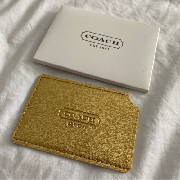 New Coach Pocket Purse Mirror with Holder Case - Picture 4 of 7